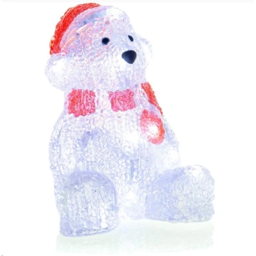 Retlux Vianočné dekorácie RXL 252 - 16LED, akryl, Medveď, farba studená biela