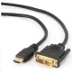 GEMBIRD Kábel HDMI - DVI 3m (M / M, DVI-D, Single Link, pozlátené kontakty, tienený)