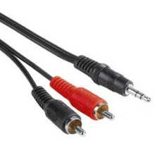 PremiumCord Kábel audio 3,5mm Jack - 2x Cinch 10m (M / M, stereo)