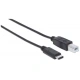 MANHATTAN kabel Hi-Speed USB-C, C Male / B Male, 2m, black
