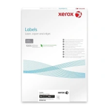 Xerox Papier - Biele samolepiace štítky pre čiernobielu tlač - ostré rohy (Labels 1UP 210x297, 100 l