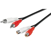 PremiumCord kábel predlžovací audio 2x Cinch - 2x Cinch (RCA, M / F) 5m