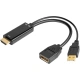 PremiumCord adaptér HDMI to DisplayPort s napájaním