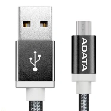 ADATA Micro USB kábel pletený, 1m, čierny