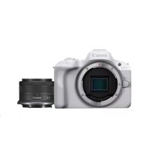 Canon EOS R50, white + RF-S 18-45 IS STM