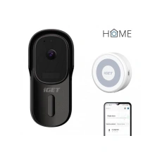 iGET HOME Doorbell DS1 + Chime CHS1, black