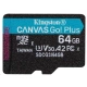 Kingston microSDXC Canvas Go Plus 64GB + adaptér