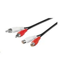 PremiumCord Kábel 2x Cinch-2x Cinch, M / F 10m