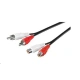 PremiumCord Kábel 2x Cinch-2x Cinch, M / F 10m
