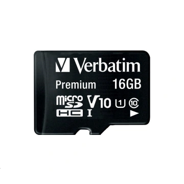 VERBATIM Premium U1 Micro SecureDigital SDHC / SDXC 16GB + SD Adaptér