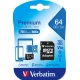 VERBATIM Premium U1 Micro SecureDigital SDHC / SDXC 64GB