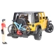Bruder Volný čas - Jeep Wrangler Rubicon Unlimited s horským kolem a cyklistou