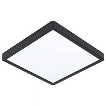 Eglo Fueva 5, čtverec, 28,5 cm, teplá bílá, IP44, black