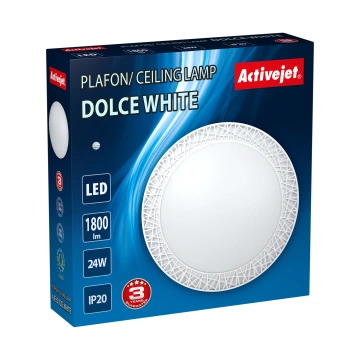 Activejet Plafon LED  AJE-DOLCE biela