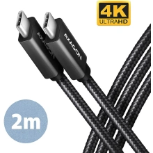 AXAGON kabel USB-C - USB-C SPEED+ USB3.2 Gen 2, PD100W 5A, 4K UHD, 2m, black