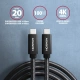 AXAGON kabel USB-C - USB-C SPEED+ USB3.2 Gen 2, PD100W 5A, 4K UHD, 2m, black
