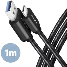 AXAGON kabel USB-A - USB-C SPEED USB3.2 Gen 1, 3A,1m, black