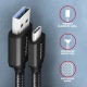 AXAGON kabel USB-A - USB-C SPEED USB3.2 Gen 1, 3A,1m, black