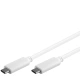 PremiumCord kabel USB-C 3.1 - USB-C 3.1, white 1m