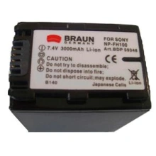 BRAUN Baterie SONY NP-FH100 (BDP-SFH100, 3000mAh)