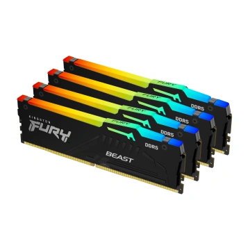 Kingston FURY Beast/DDR5/64GB/6000MHz/CL40/4x16GB/RGB/Black