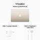 Apple MacBook Air 15, M3 8-core/8GB/256GB SSD/10-core GPU, white (M3, 2024)