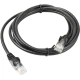 UTP kabel rovný kat.6 (PC-HUB) - 0,5m, čierna