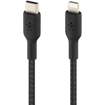 Belkin USB-C kabel s lightning konektorem odolný 1m, černý 
