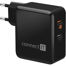 CONNECT IT quick charge 3.0, QC 3.0, černý