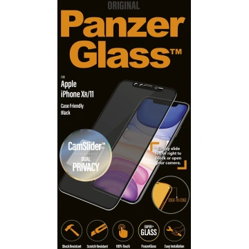 PanzerGlass Edge-to-Edge Privacy pre Apple iPhone Xr/11r, čierné s CamSlider
