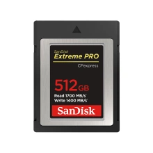 Paměťová karta SanDisk Extreme Pro CFexpress 512GB, (1700R/1400W), Type B (SDCFE-512G-GN4NN)